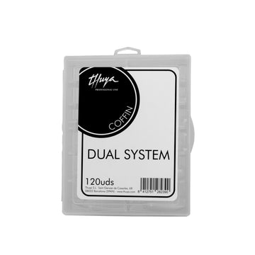 Thuya Dual System Nail Tips – 120 pcs Coffin & Square Shape Tips for Professional Nail Extensions and Enhancements